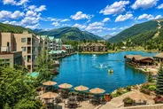 Keystone Lake and surrounding condos in Lakeside Village Colorado