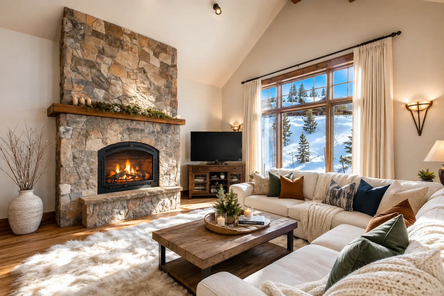 How to Buy an Investment Property in Breckenridge Colorado Luxury mountain home interior with fireplace in Breckenridge Colorado