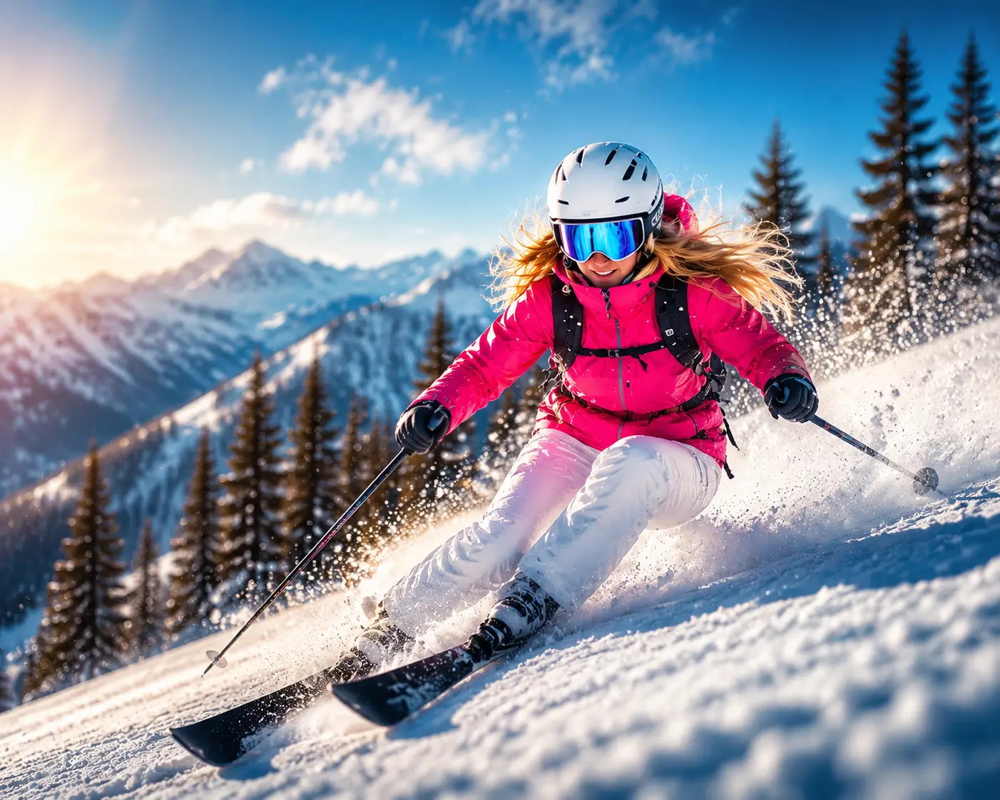 Best Ski Runs at Breckenridge Ski Resort Skier on a mountain trail at Breckenridge Ski Resort