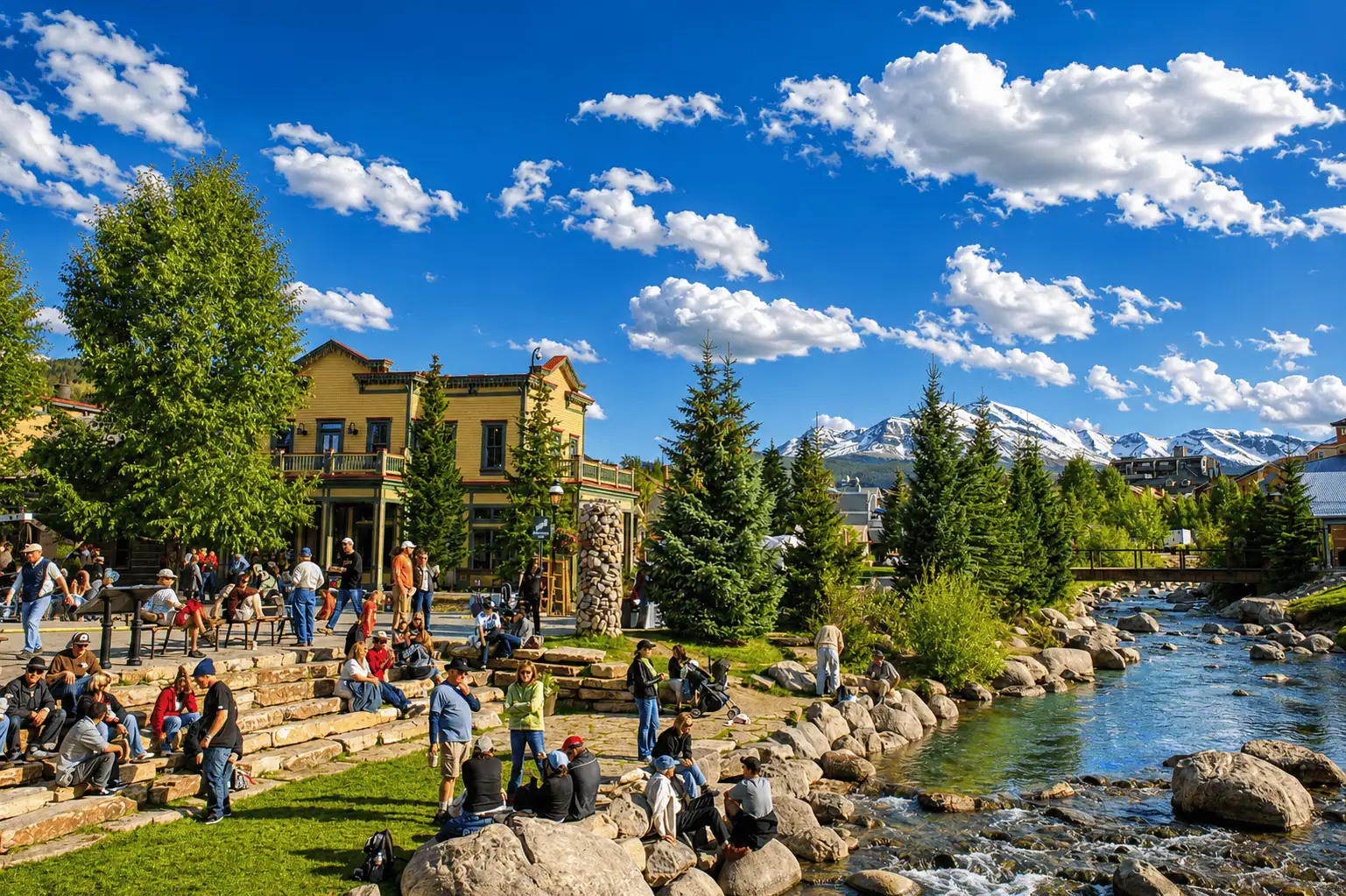 Breckenridge in summer Breckenridge, Colorado during the summer with mountains and hiking trails