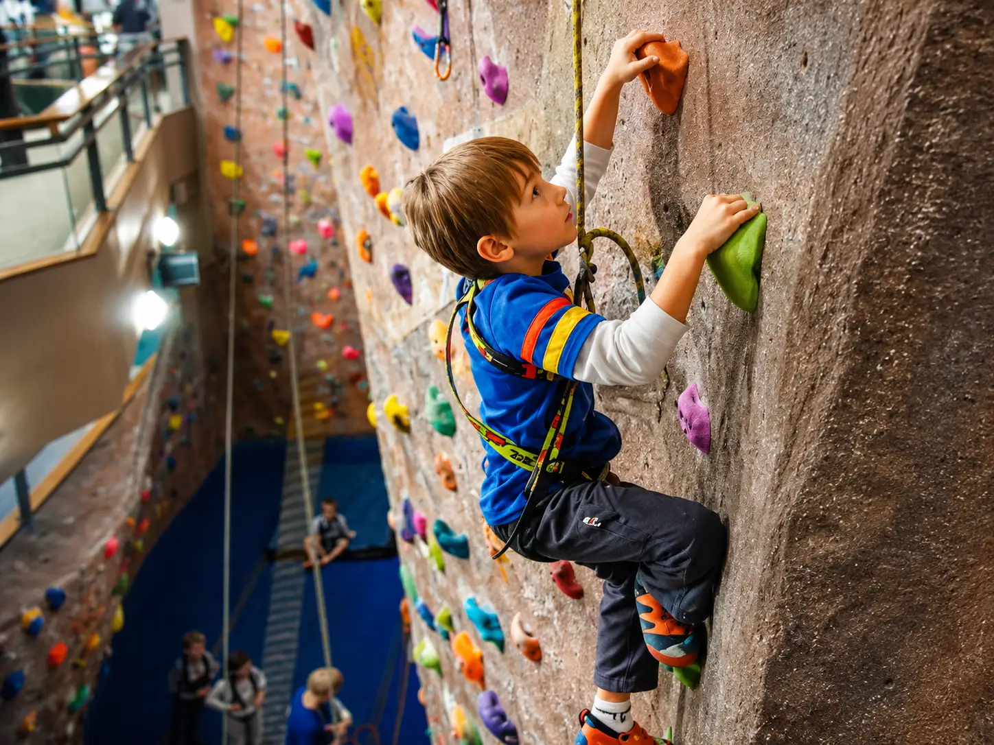 Rock climbing and bouldering wall inside the Breckenridge Recreation Center breckenridge recreation center climbing wall
