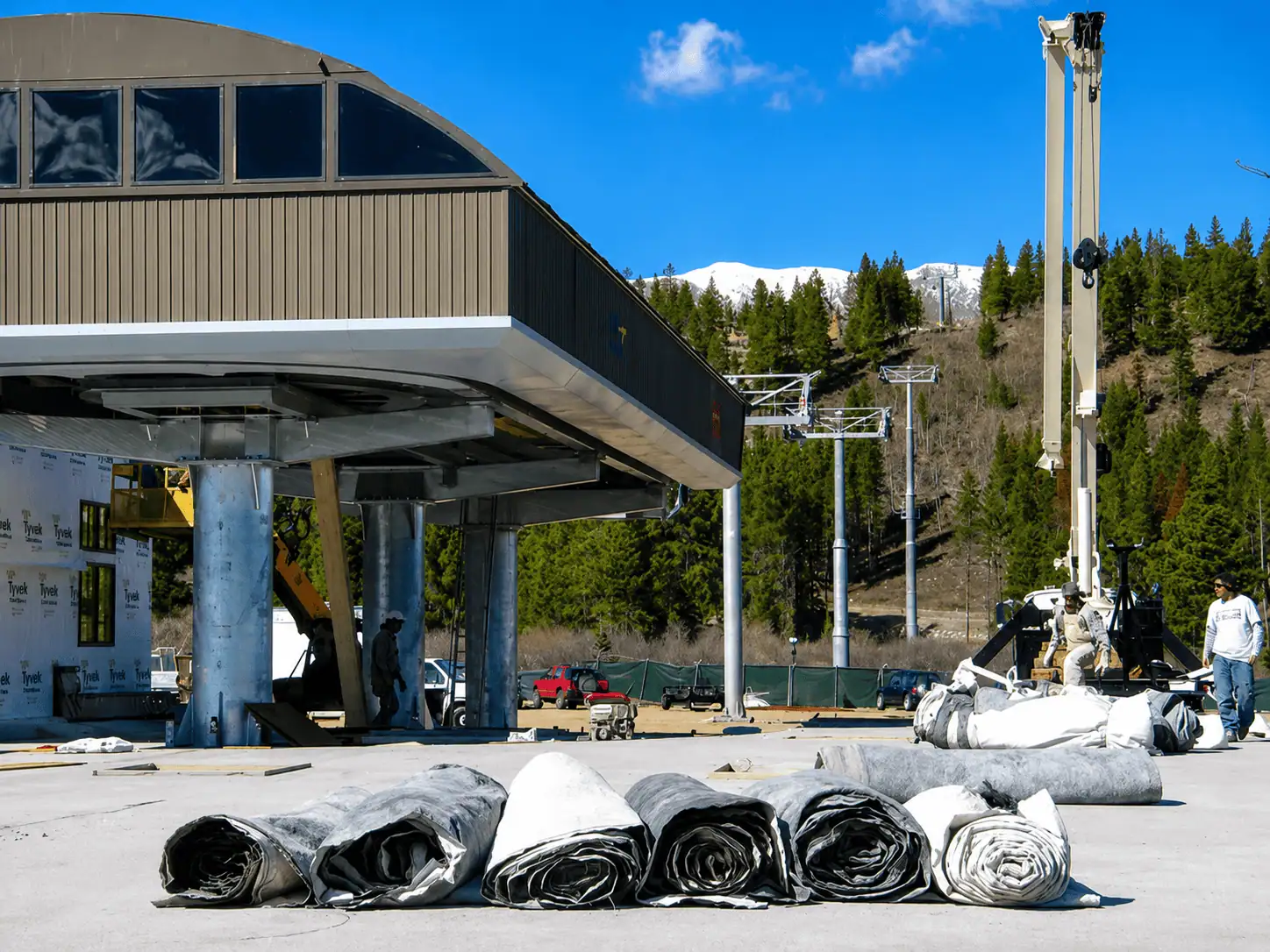 Construction of the BreckConnect Gondola Construction of the BreckConnect Gondola in Breckenridge, Colorado