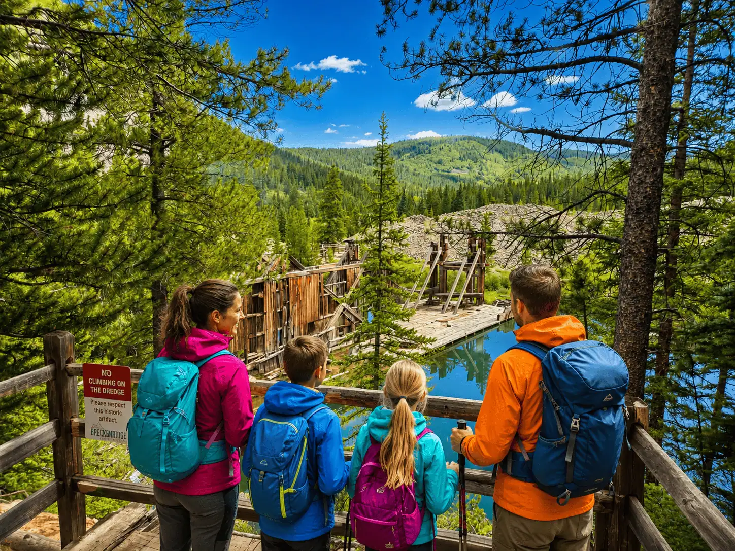 Hiking in Breckenridge Colorado in Summer Hiking trail in Breckenridge Colorado during summer