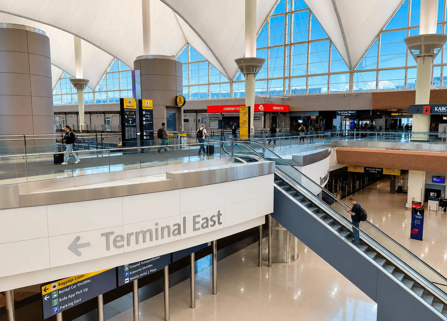 Inside Denver Airport’s Jeppesen Terminal Jeppesen Terminal at Denver International Airport