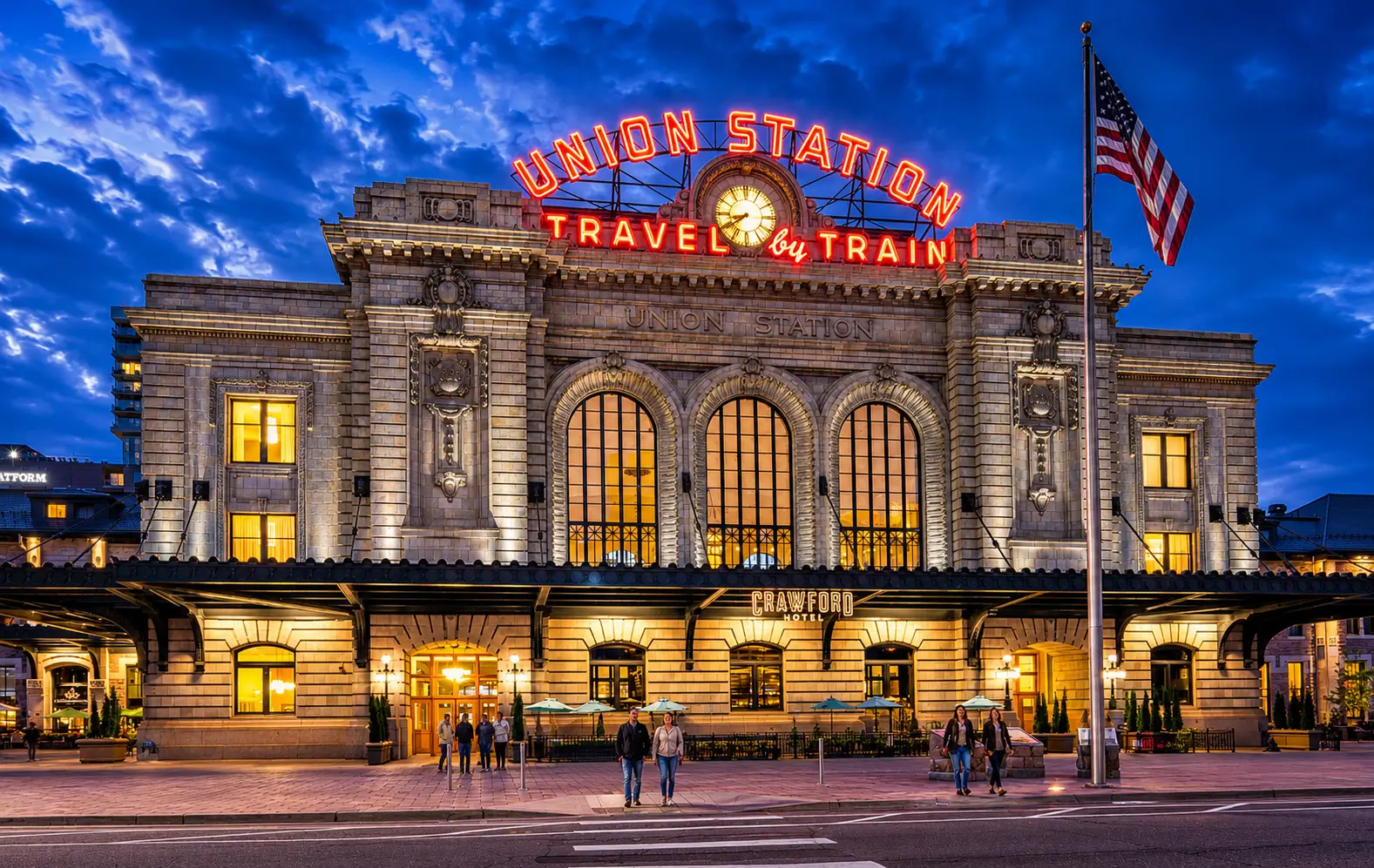Connecting from Denver Airport through Union Station Denver Union Station transportation hub in downtown Denver